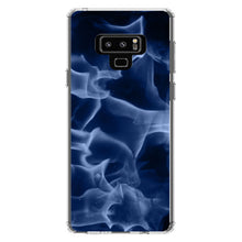 DistinctInk® Clear Shockproof Hybrid Case for Apple iPhone / Samsung Galaxy / Google Pixel - Blue Black Flame Fire