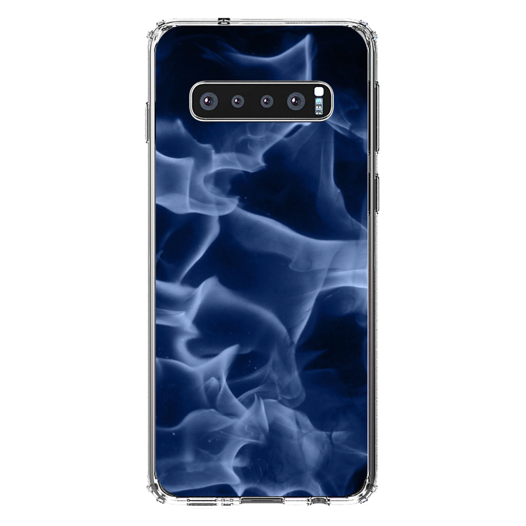 Blue Black Flame Fire Clear Shockproof iPhone Case, view 16