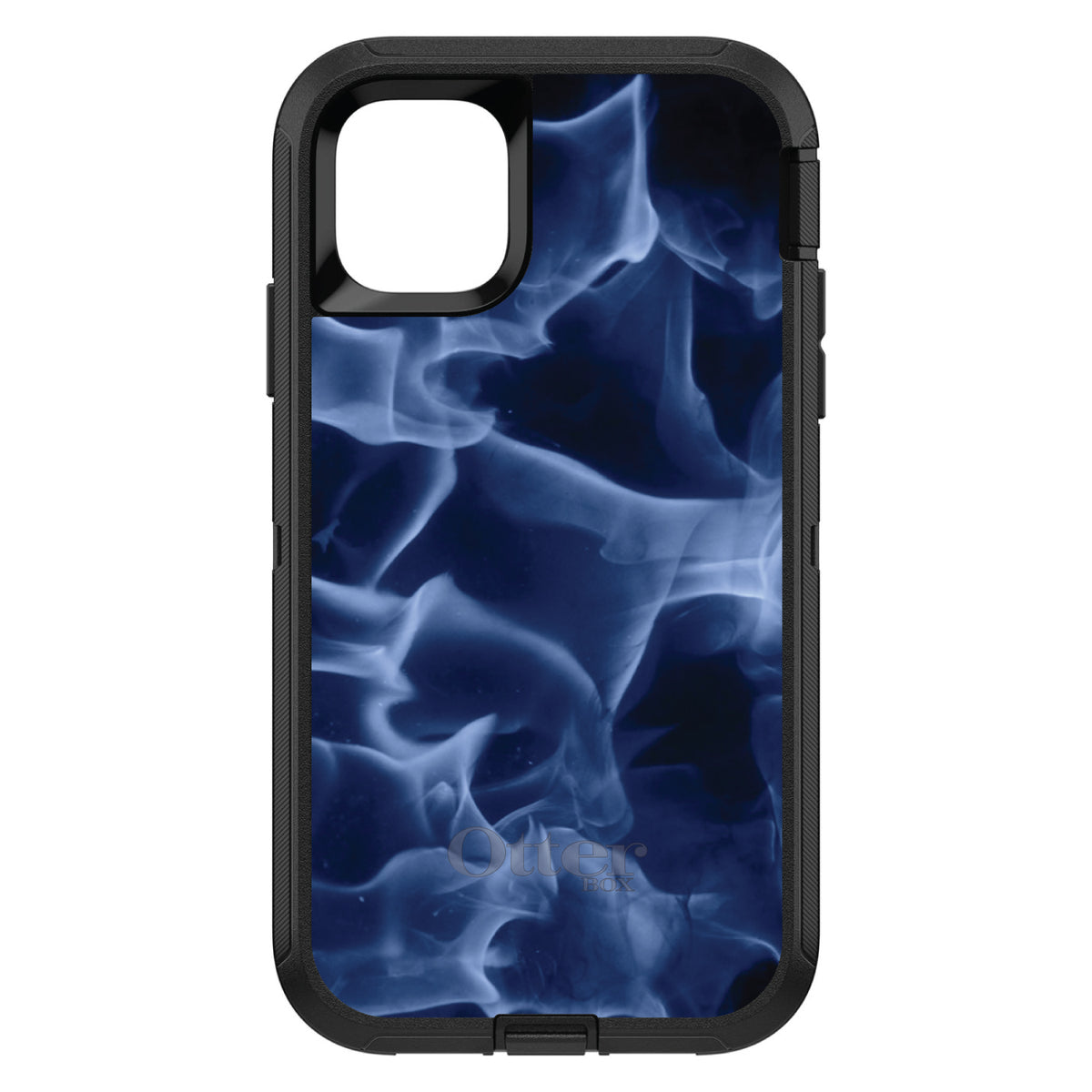 Blue Black Flame Fire OtterBox Defender Case for iPhone & Galaxy, view 2