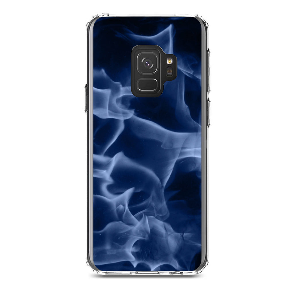 Blue Black Flame Fire Clear Shockproof iPhone Case, view 19