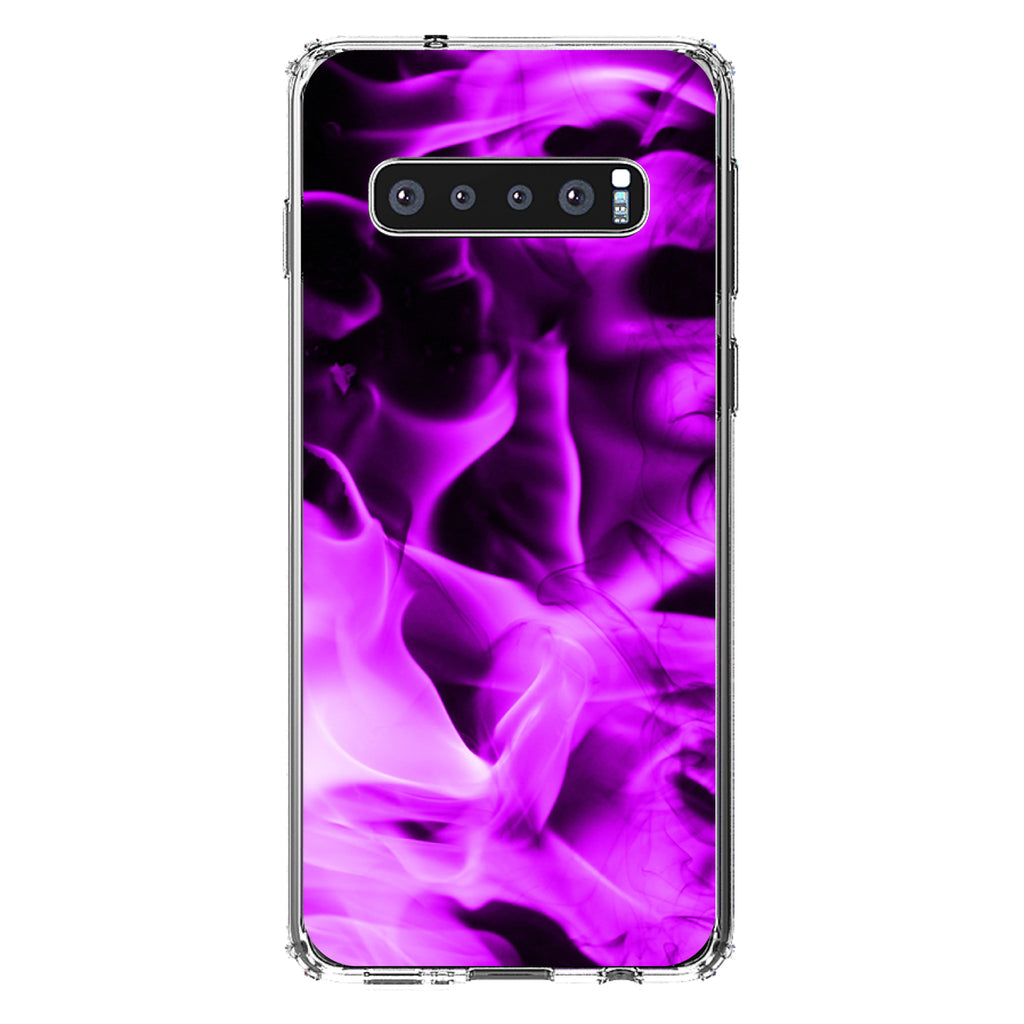 Violet Flame Fire Clear Shockproof iPhone Case, view 17