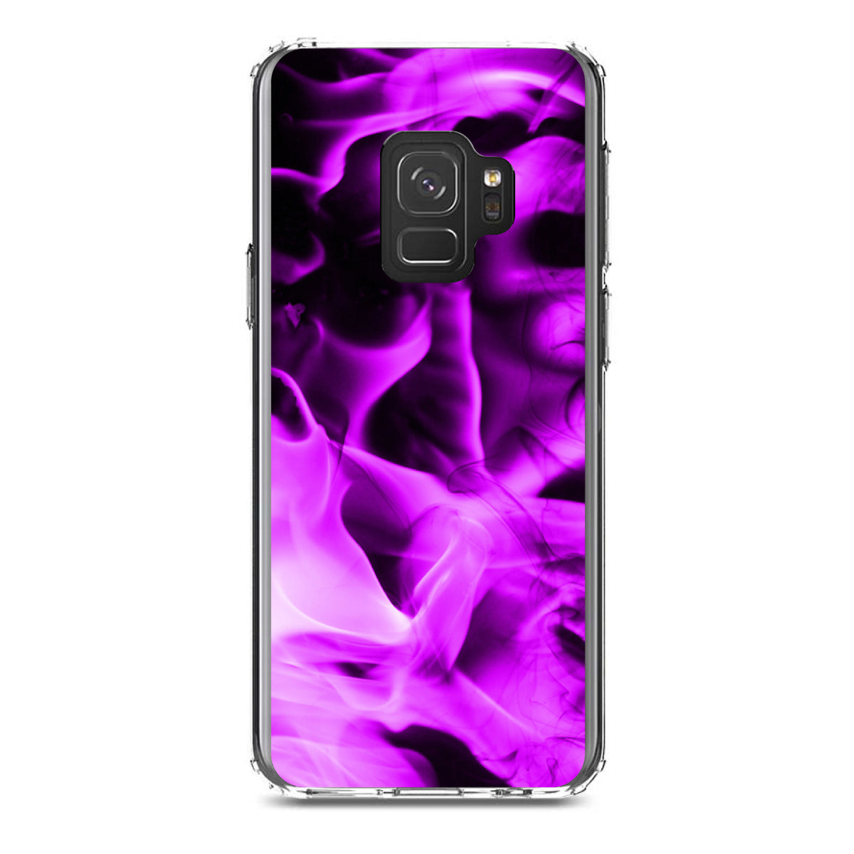Violet Flame Fire Clear Shockproof iPhone Case, view 19