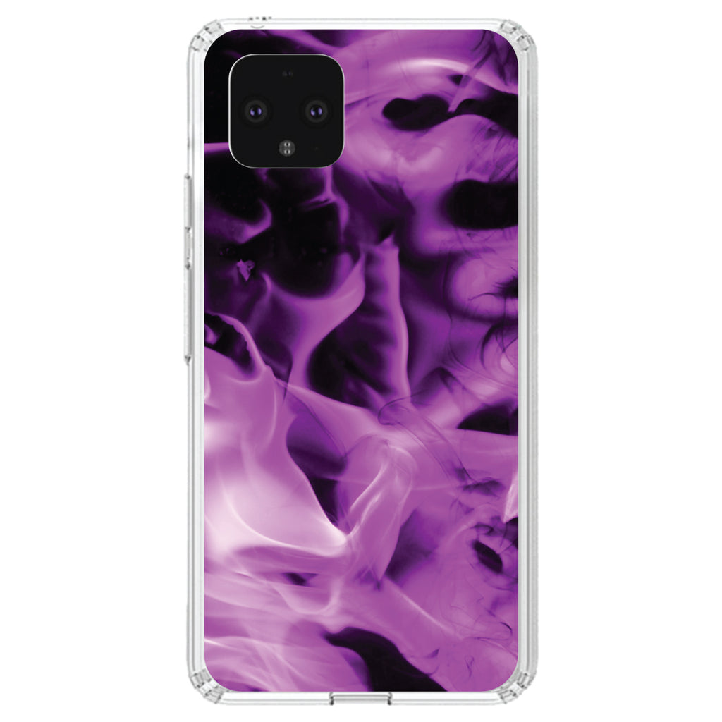 Violet Flame Fire Clear Shockproof iPhone Case, view 23