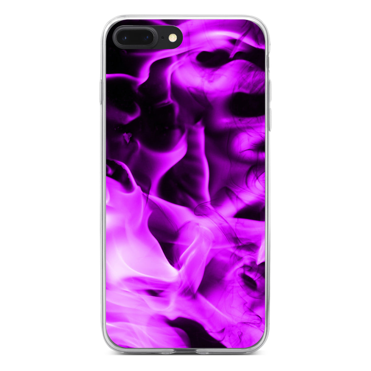 Violet Flame Fire Clear Shockproof iPhone Case, view 6