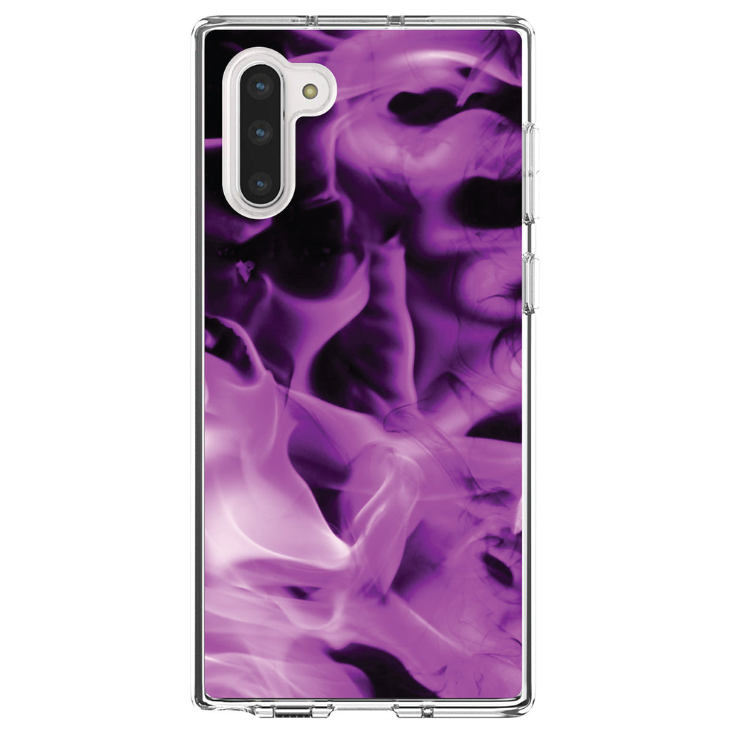 Violet Flame Fire Clear Shockproof iPhone Case, view 9