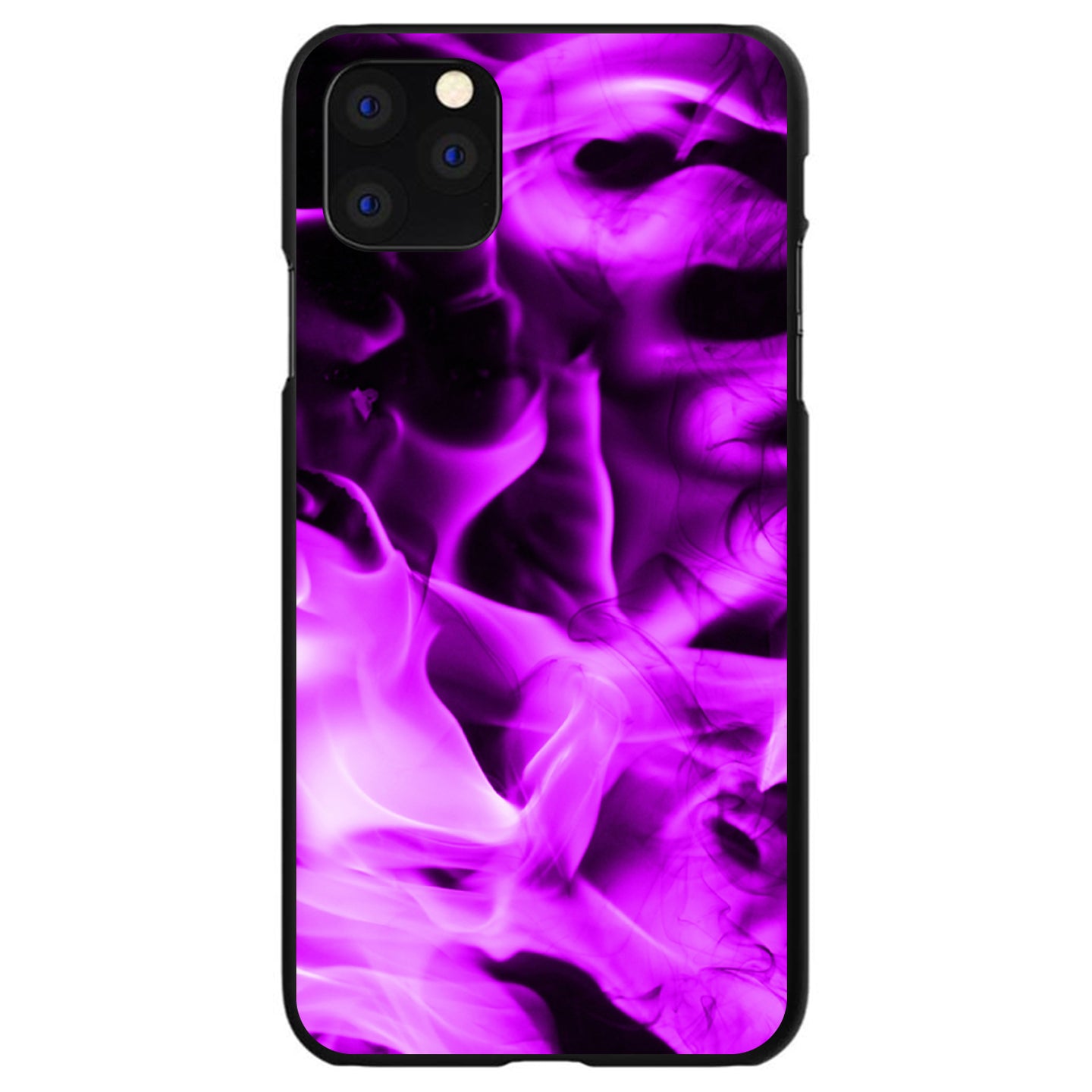 DistinctInk® Hard Plastic Snap-On Case for Apple iPhone or Samsung Galaxy - Violet Flame Fire