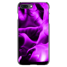 DistinctInk® Hard Plastic Snap-On Case for Apple iPhone or Samsung Galaxy - Violet Flame Fire
