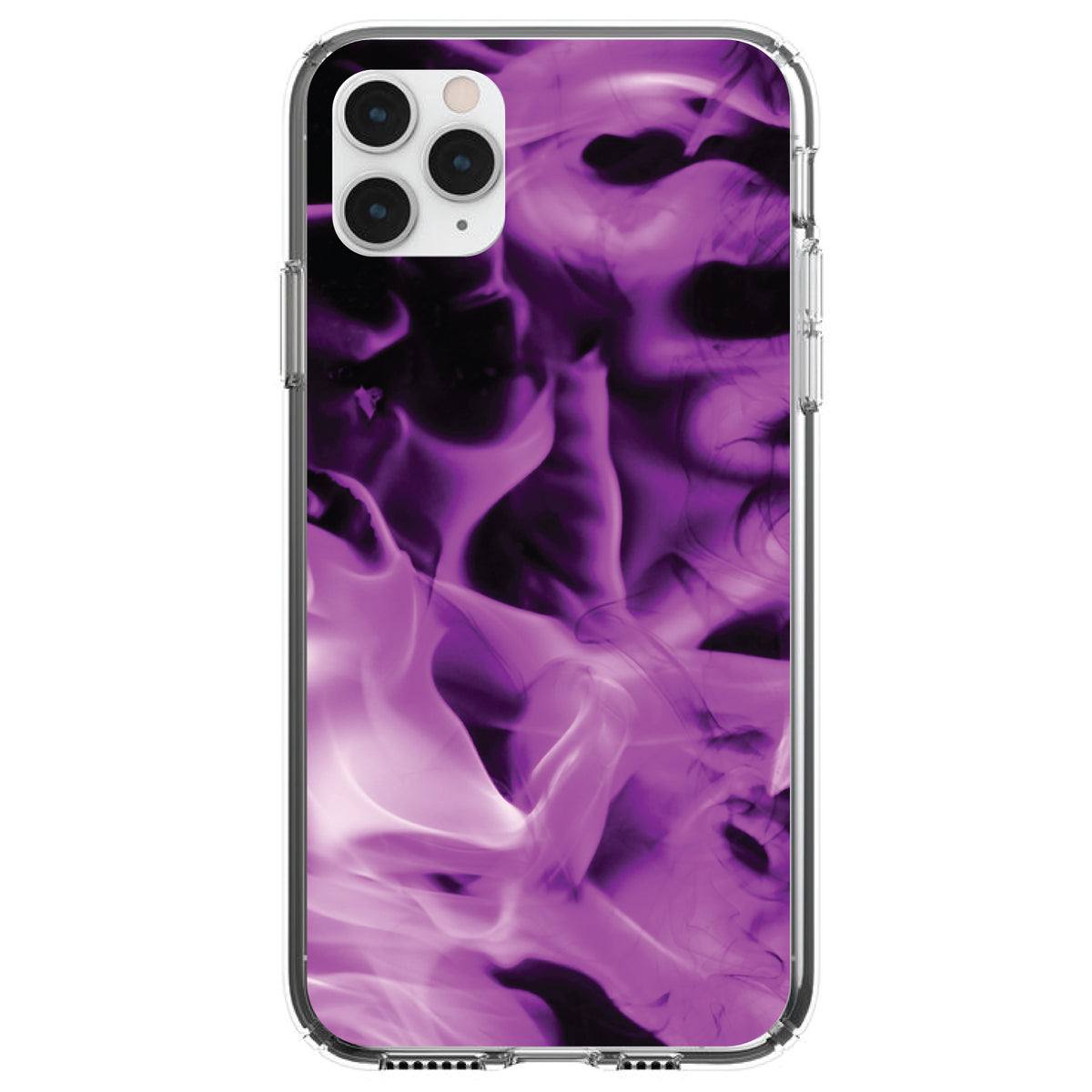 Violet Flame Fire Clear Shockproof iPhone Case