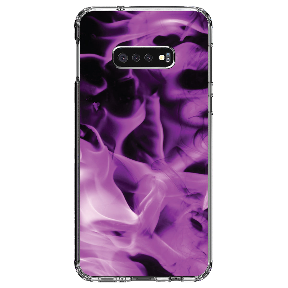 Violet Flame Fire Clear Shockproof iPhone Case, view 18