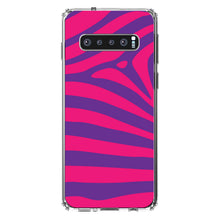 DistinctInk® Clear Shockproof Hybrid Case for Apple iPhone / Samsung Galaxy / Google Pixel - Purple Hot Pink Zebra Skin Stripes