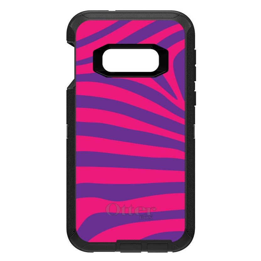 Purple Hot Pink Zebra Skin Stripes OtterBox Defender Case for iPhone & Galaxy, view 7