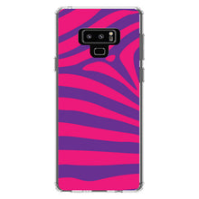 DistinctInk® Clear Shockproof Hybrid Case for Apple iPhone / Samsung Galaxy / Google Pixel - Purple Hot Pink Zebra Skin Stripes
