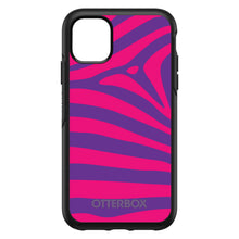 DistinctInk™ OtterBox Symmetry Series Case for Apple iPhone / Samsung Galaxy / Google Pixel - Purple Hot Pink Zebra Skin Stripes