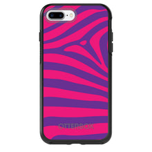 DistinctInk™ OtterBox Symmetry Series Case for Apple iPhone / Samsung Galaxy / Google Pixel - Purple Hot Pink Zebra Skin Stripes
