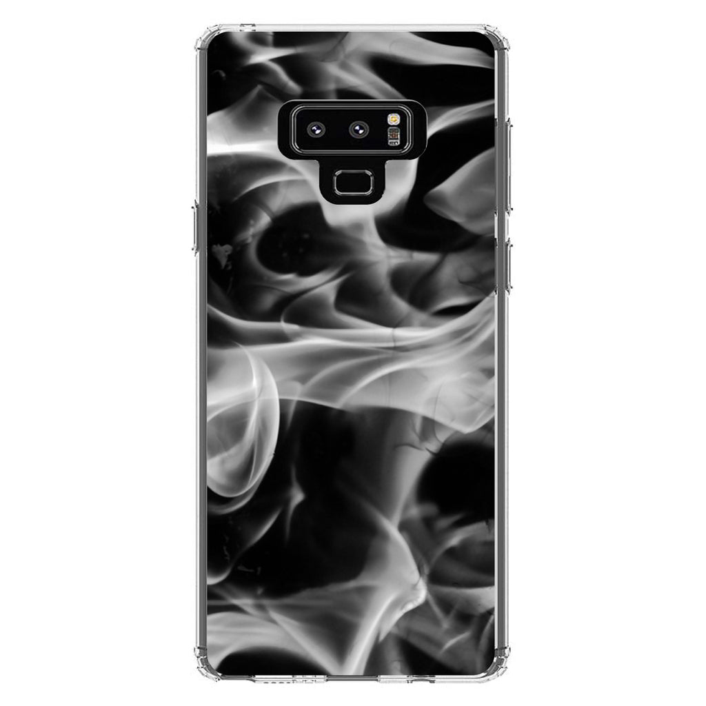 Grey Black Flame Fire Clear Shockproof iPhone Case, view 11