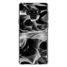 DistinctInk® Clear Shockproof Hybrid Case for Apple iPhone / Samsung Galaxy / Google Pixel - Grey Black Flame Fire