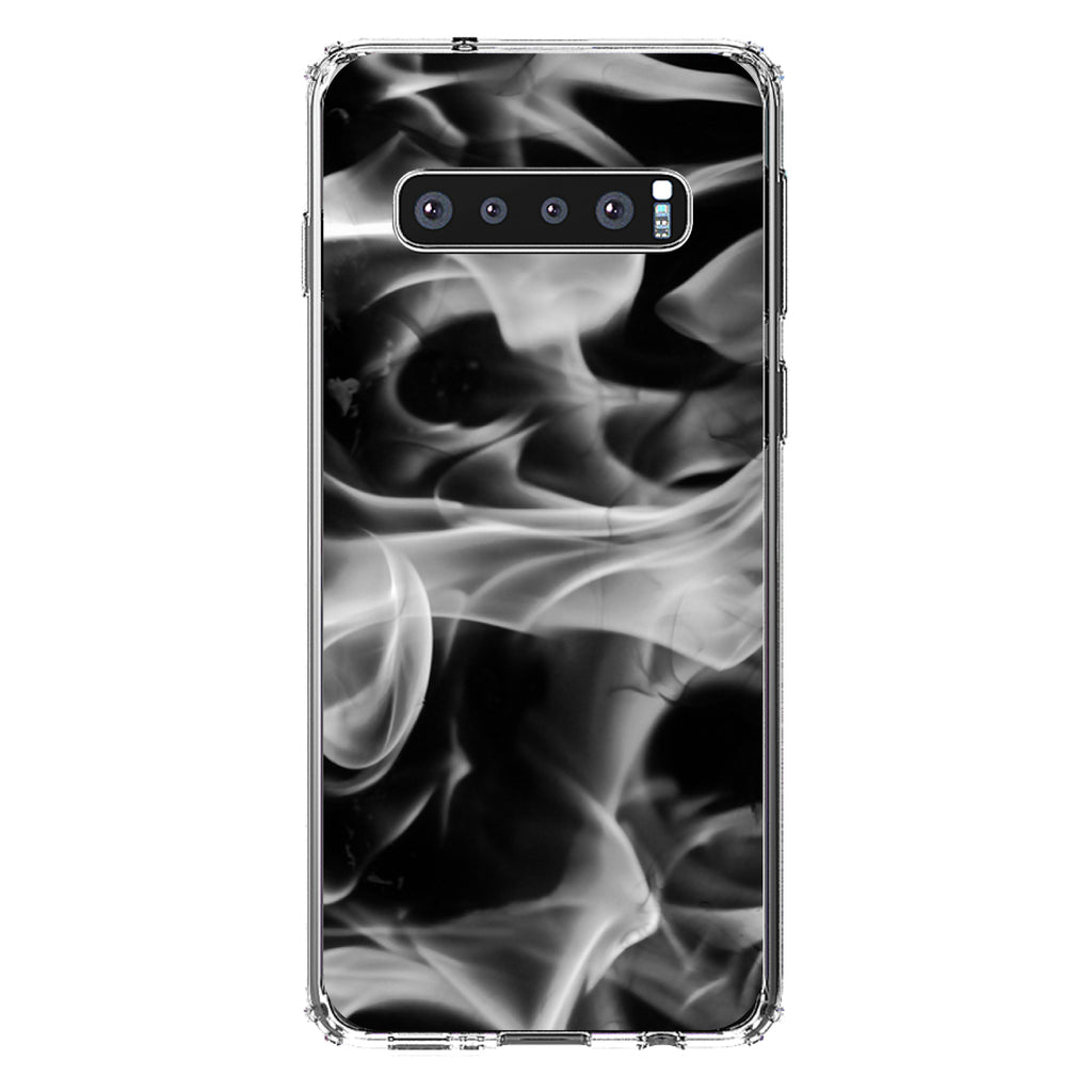Grey Black Flame Fire Clear Shockproof iPhone Case, view 17