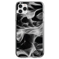 Grey Black Flame Fire Clear Shockproof iPhone Case