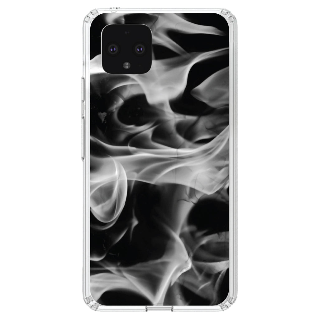 Grey Black Flame Fire Clear Shockproof iPhone Case, view 23