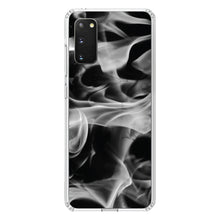DistinctInk® Clear Shockproof Hybrid Case for Apple iPhone / Samsung Galaxy / Google Pixel - Grey Black Flame Fire