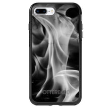 DistinctInk™ OtterBox Symmetry Series Case for Apple iPhone / Samsung Galaxy / Google Pixel - Grey Black Flame Fire