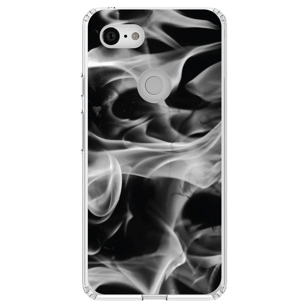 Grey Black Flame Fire Clear Shockproof iPhone Case, view 22