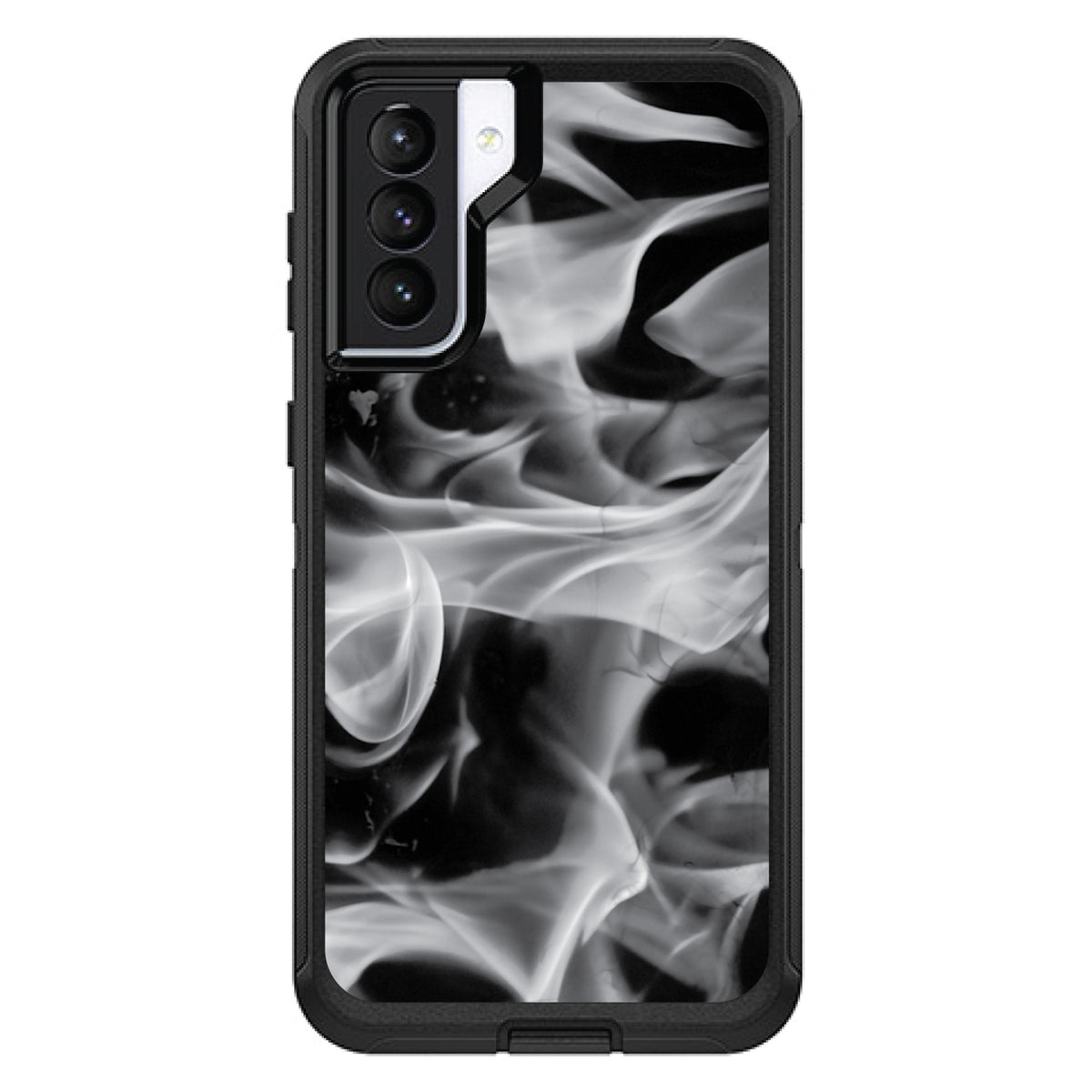 Grey Black Flame Fire OtterBox Defender Case for iPhone & Galaxy, view 5