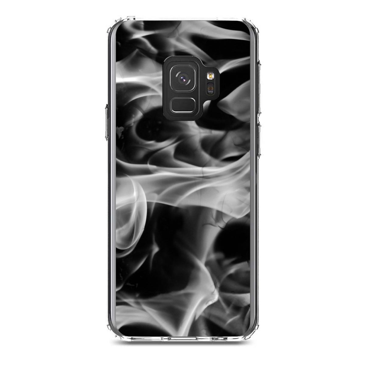 Grey Black Flame Fire Clear Shockproof iPhone Case, view 19
