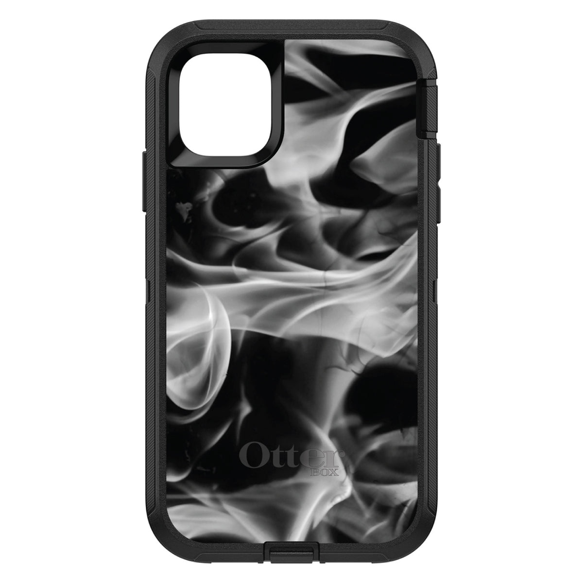 Grey Black Flame Fire OtterBox Defender Case for iPhone & Galaxy, view 2