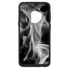 DistinctInk™ OtterBox Symmetry Series Case for Apple iPhone / Samsung Galaxy / Google Pixel - Grey Black Flame Fire