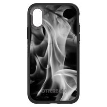 DistinctInk™ OtterBox Symmetry Series Case for Apple iPhone / Samsung Galaxy / Google Pixel - Grey Black Flame Fire