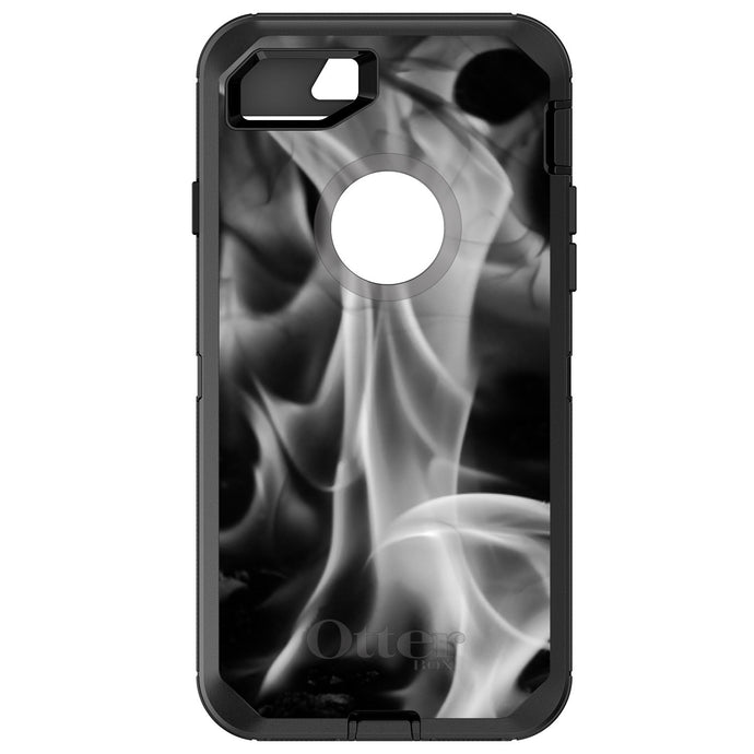 DistinctInk™ OtterBox Defender Series Case for Apple iPhone / Samsung Galaxy / Google Pixel - Grey Black Flame Fire