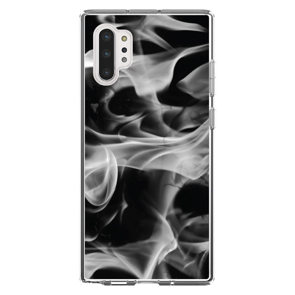 Grey Black Flame Fire Clear Shockproof iPhone Case, view 10