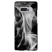 DistinctInk® Hard Plastic Snap-On Case for Apple iPhone or Samsung Galaxy - Grey Black Flame Fire