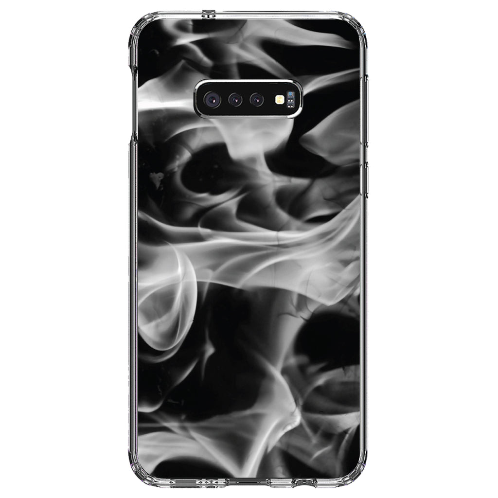 Grey Black Flame Fire Clear Shockproof iPhone Case, view 18
