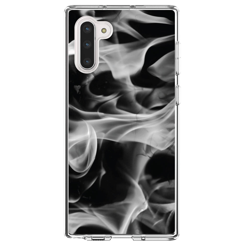 Grey Black Flame Fire Clear Shockproof iPhone Case, view 9