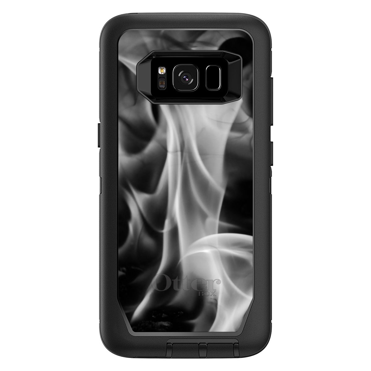 Grey Black Flame Fire OtterBox Defender Case for iPhone & Galaxy, view 12