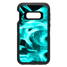 DistinctInk™ OtterBox Defender Series Case for Apple iPhone / Samsung Galaxy / Google Pixel - Teal Black Flame Fire
