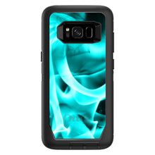 DistinctInk™ OtterBox Defender Series Case for Apple iPhone / Samsung Galaxy / Google Pixel - Teal Black Flame Fire