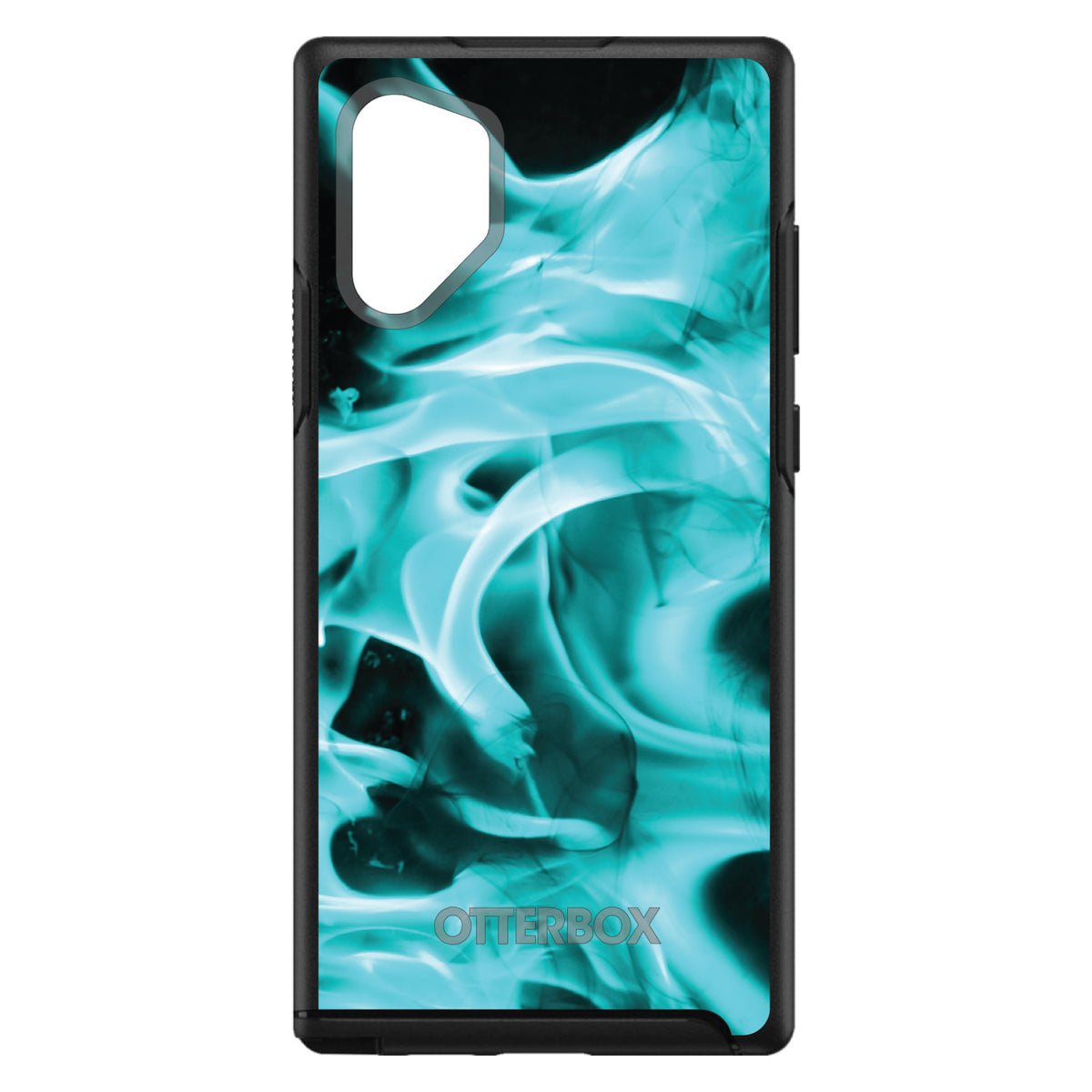 Teal Black Flame Fire OtterBox Symmetry Case for iPhone & Galaxy, view 12