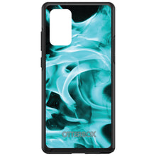 DistinctInk™ OtterBox Symmetry Series Case for Apple iPhone / Samsung Galaxy / Google Pixel - Teal Black Flame Fire