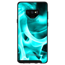 DistinctInk™ OtterBox Symmetry Series Case for Apple iPhone / Samsung Galaxy / Google Pixel - Teal Black Flame Fire