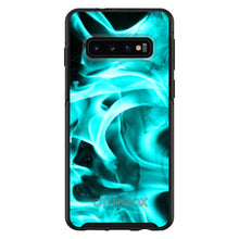 DistinctInk™ OtterBox Symmetry Series Case for Apple iPhone / Samsung Galaxy / Google Pixel - Teal Black Flame Fire