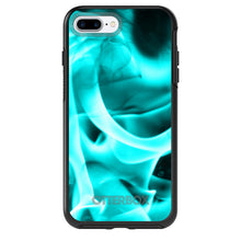 DistinctInk™ OtterBox Symmetry Series Case for Apple iPhone / Samsung Galaxy / Google Pixel - Teal Black Flame Fire