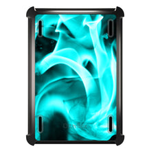 DistinctInk™ OtterBox Defender Series Case for Apple iPad / iPad Pro / iPad Air / iPad Mini - Teal Black Flame Fire