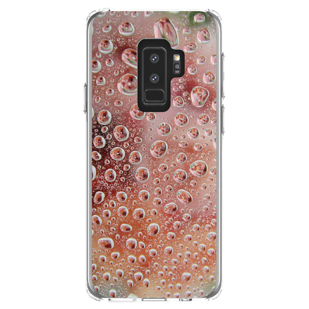 Red Water Droplets Glass Clear Shockproof iPhone Case, view 20