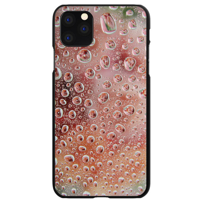 DistinctInk® Hard Plastic Snap-On Case for Apple iPhone or Samsung Galaxy - Red Water Droplets Glass