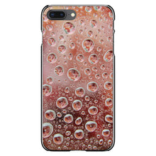 DistinctInk® Hard Plastic Snap-On Case for Apple iPhone or Samsung Galaxy - Red Water Droplets Glass