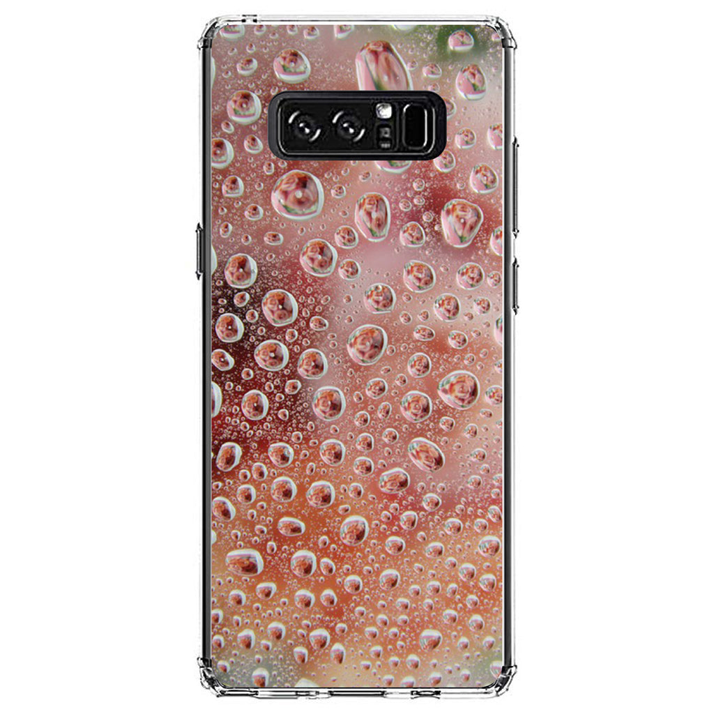Red Water Droplets Glass Clear Shockproof iPhone Case, view 12