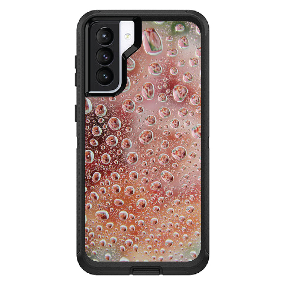 Red Water Droplets Glass OtterBox Defender Case for iPhone & Galaxy, view 5